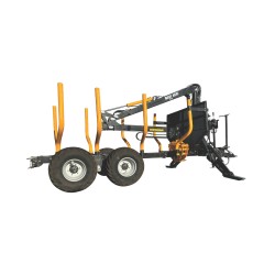 REMORQUE FORESTIERE 11,3 T AVEC GRUE 5,2M - MARY AGRI